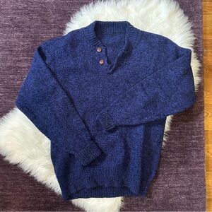 Vintage 80s Royal Blue Knit Sweater